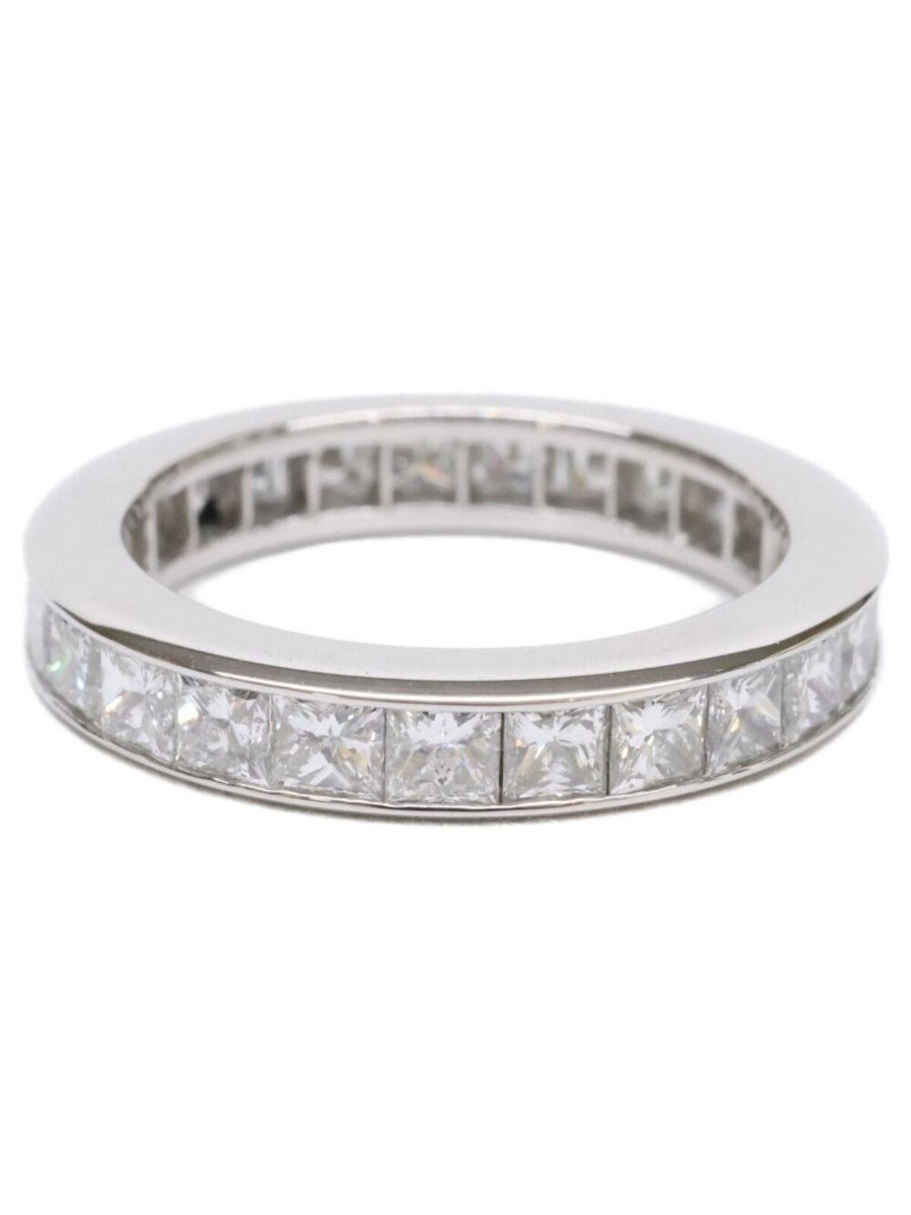 Harry Winston Polished Diamond Princess Cut Channel Set No 11 Ring
